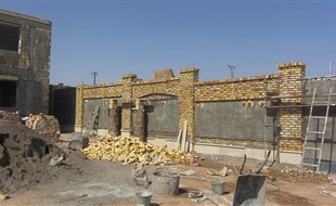 اجرای نمای دیواره حیاط