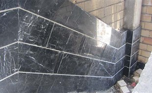 عملیات سنگ دیوار راه پله