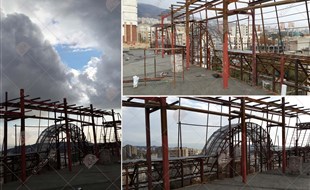 آهن کشی و رابیتس کاری تاج نمای جنوبی